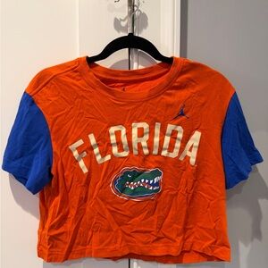 Nike Jordan Florida Gators Cropped Tee – Orange & Blue – Women’s Small 🧡